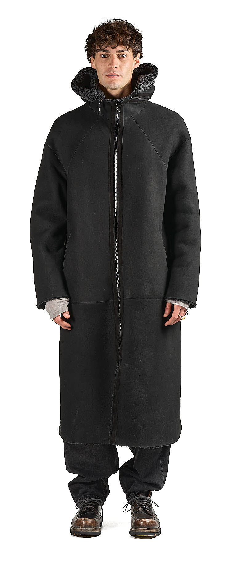DANIELE BASTA LEATHER AND SILVER JACKET 